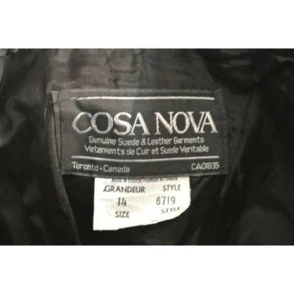 Cosa Nova Black  Leather Pencil Skirt Vintage - Picture 8 of 8